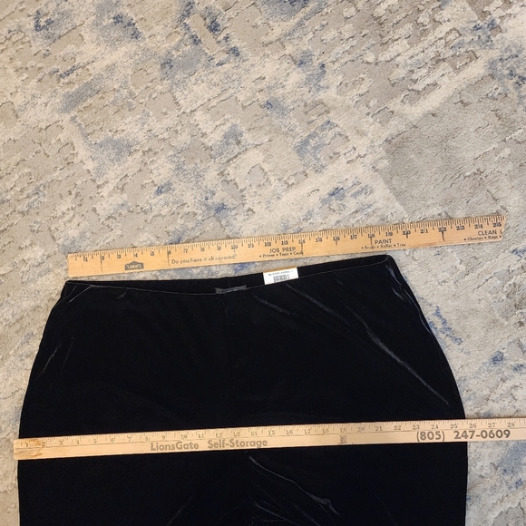 NWT Alfani Velvet Black Wideleg Pull On Stretchy Pants Womens Size 3X - Picture 2 of 14